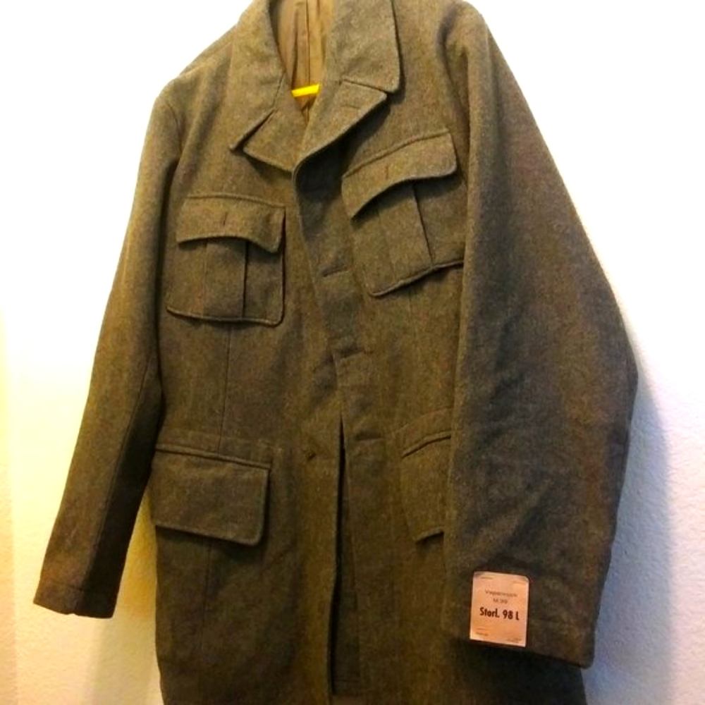 💥SÖDERBERGS - Vintage Sydd av Söderbergs Apsala Men's Wool Military Coat